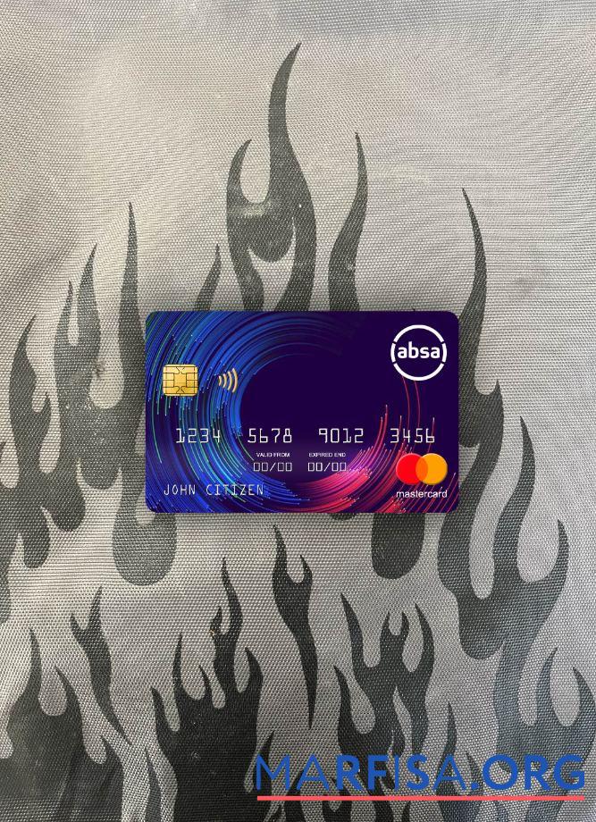 Downloadable South Africa ABSA bank mastercard photolook front download for verification